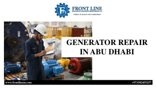 GENERATOR REPAIR IN ABU DHABI
