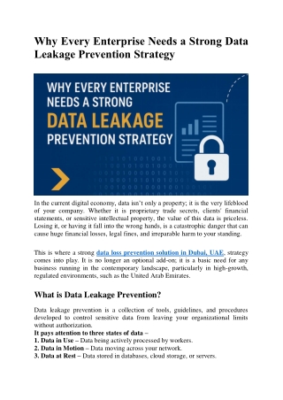 Why Every Enterprise Needs a Strong Data Leakage Prevention Strategy