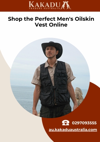 Shop the Perfect Men's Oilskin Vest Online