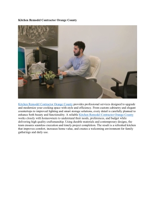 Top Kitchen Remodel Contractor in Orange County – Custom Design & Renovation Se