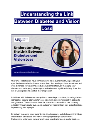 Retina Specialist In Dubai _ Dr. Madhava Rao