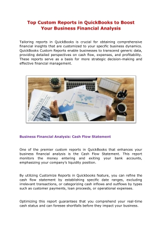 Top Custom Reports in QuickBooks to Boost Your Business Financial Analysis