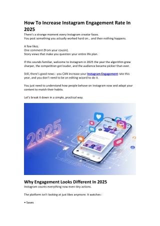 Instagram Engagement Guide 2025: Increase Your Rate
