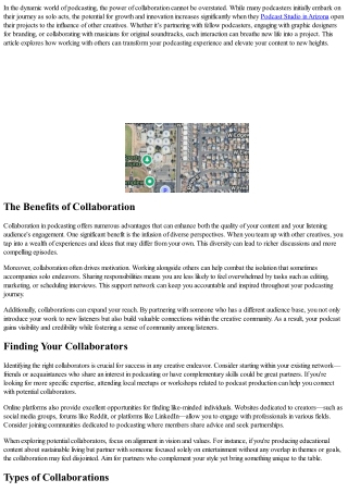 Collaborating with other creatives could enhance your podcasting journey.
