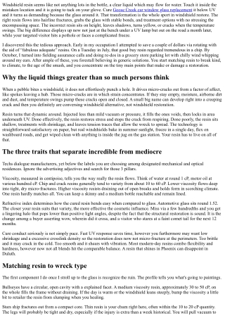 Choosing Resin for Windshield Repair: What Techs Know