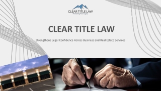 Clear Title Law Secures Futures Through Estate Planning Guidance