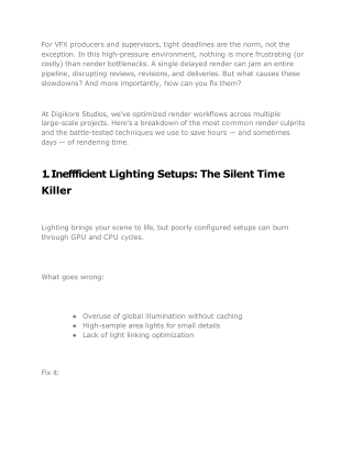 For VFX producers and supervisors, tight deadlines are the norm, not the exception (1)