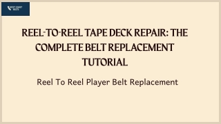 Reel-to-Reel Tape Deck Repair The Complete Belt Replacement Tutorial - West Coast Belts