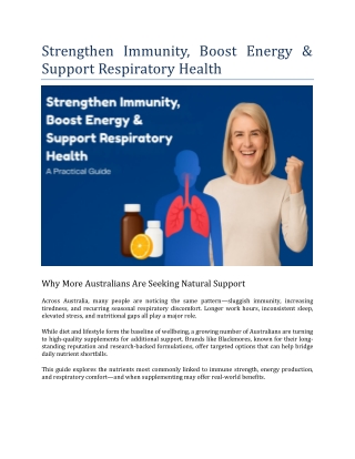 Strengthen Immunity, Boost Energy & Support Respiratory Health