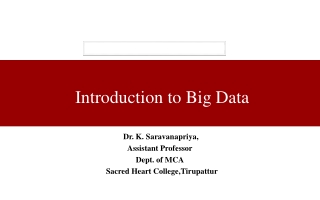Introduction to Big data