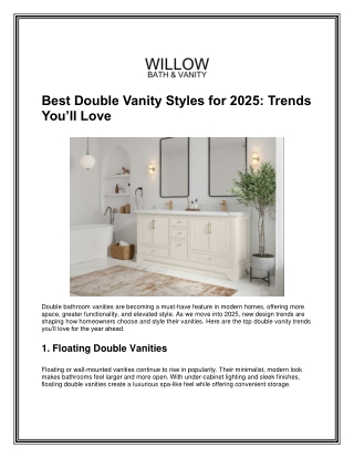 Best Double Vanity Styles for 2025: Trends You’ll Love