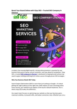 Boost Your Brand Online with Vijay SEO – Trusted S.docx