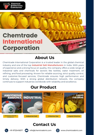 Liquid Chlorine Gas : Chemtrade International  Corporation