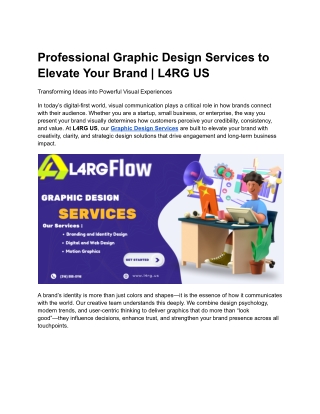 Professional Graphic Design Services to Elevate Your Brand | L4RG US