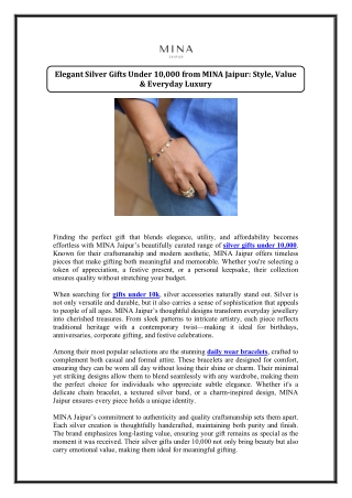 Silver gifts under 10000