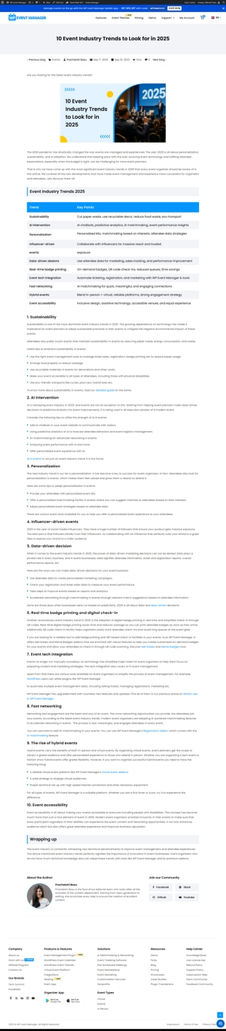 Event Industry Trends