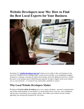Website Developers near Me