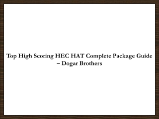 Best High Scoring HAT Test Preparation Guide – Dogar Brothers