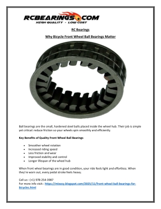 Heavy-Duty Handle Ball Bearings for Cycles  Shop Now