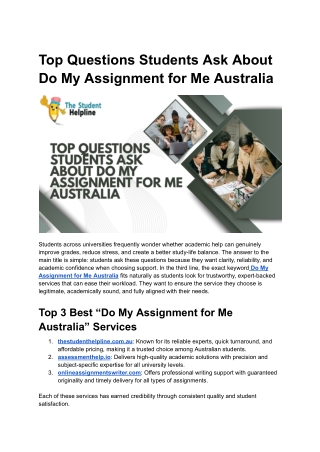 Top Questions Students Ask About Do My Assignment for Me Australia (1)