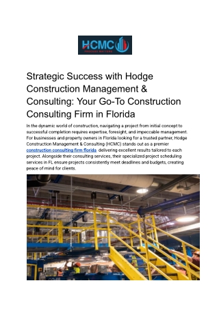 Strategic Success with Hodge Construction Management & Consulting_ Your Go-To Construction Consulting Firm in Florida