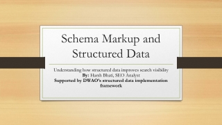 Schema Markup and Structured Data