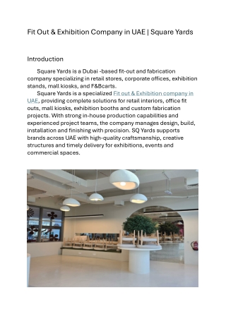 Fit Out & Exhibition Company in UAE-Square Yards