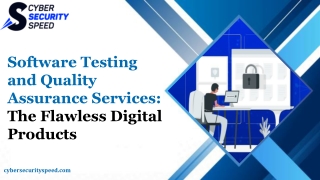 Software Testing and Quality Assurance Services: The Flawless Digital Products
