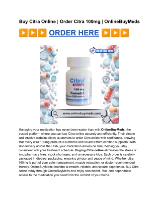 Buy Citra Online | Order Citra 100mg | OnlineBuyMeds