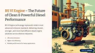 BS VI Engine: Clean, Powerful & Future-Ready Diesel Solutions