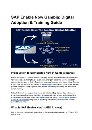 SAP Enable Now Gambia_ Digital Adoption & Training Guide