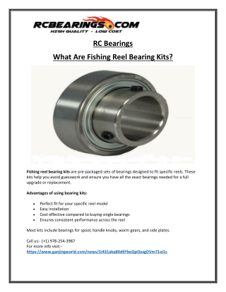 Fishing Reel Bearing Sizes  Complete Guide for Anglers