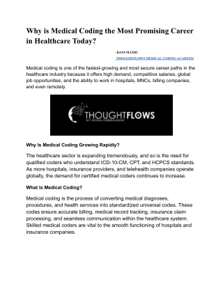 Medical Coding the Most Promising Career_