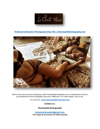 Professional Boudoir Photography Near Me | Alessiopettiphotography.com