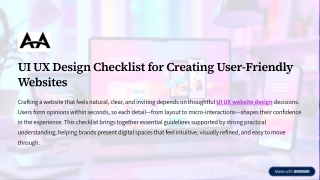 UI UX Design Checklist for Creating User-Friendly Websites