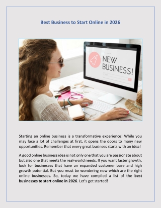 Best Business to Start Online in 2026