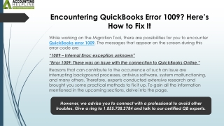 Step-by-Step Solutions for QuickBooks Error 1009