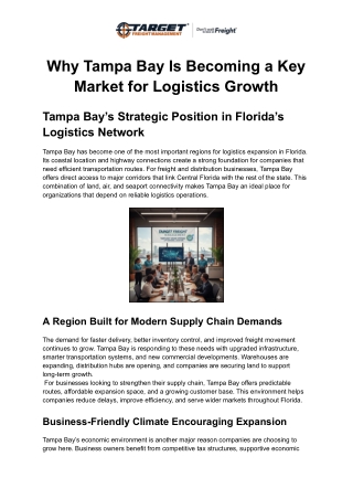 Why Tampa Bay Is Becoming a Key Market for Logistics Growth (1)