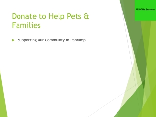Donate to Help Pets and Families in Need