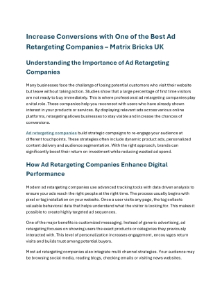 Increase Conversions with One of the Best Ad Retargeting Com