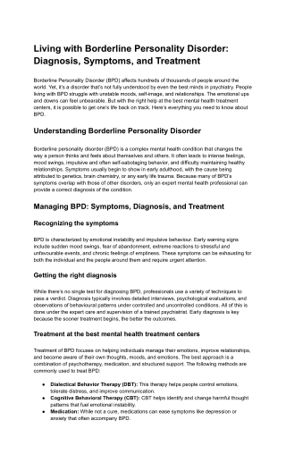 Living with Borderline Personality Disorder_ Diagnosis, Symptoms, and Treatment