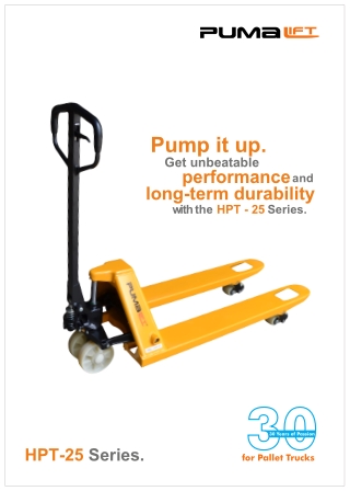 Pallet Truck HPT-25 Series | Pumalift Trucks Pvt. Ltd