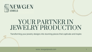 Your Trusted Partner in Custom Jewelry Making & Expert Jewelry Production