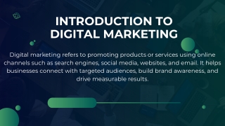 Introduction about Digital Marketing