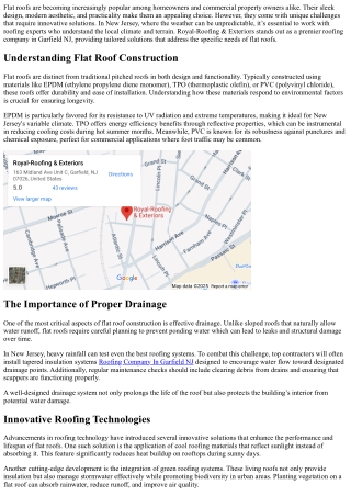 Innovative Solutions for Flat Roofs by Top Contractors in New Jersey