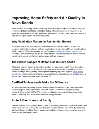 Improving Home Safety and Air Quality in Nova Scotia (1)