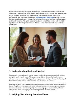 A Buyer’s View: How Estate Agents in Stevenage Help You Spot the Best Deals