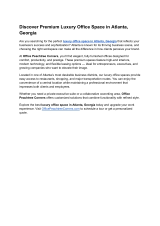 Discover Premium Luxury Office Space in Atlanta, Georgia (1)