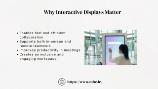 The Value of Interactive Displays in Modern Workspaces
