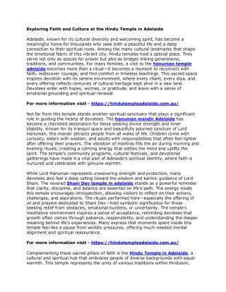 Exploring Faith and Culture at the Hindu Temple in Adelaide